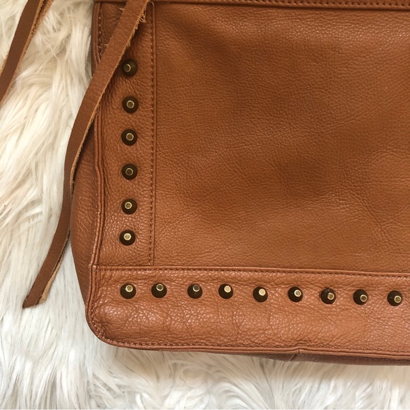 🌿SOLD🌿 Lucky Brand Vintage Brown Leather Studded Crossbody Purse - Picture 5 of 13
